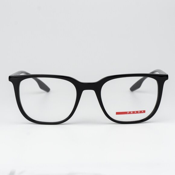 Prada Linea Rossa Men Eyeglasses Black Square Pilot Men PS01OV 1AB1O1 BRAND NEW - Picture 2 of 9